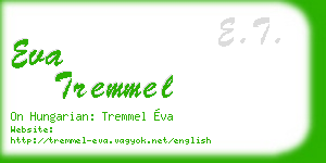 eva tremmel business card